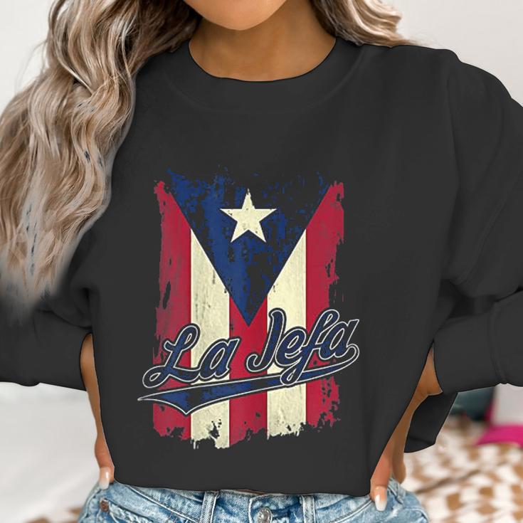 La Jefa Puerto Rico Flag For Puerto Rican Women Camisa Women Sweatshirt Gifts for Women