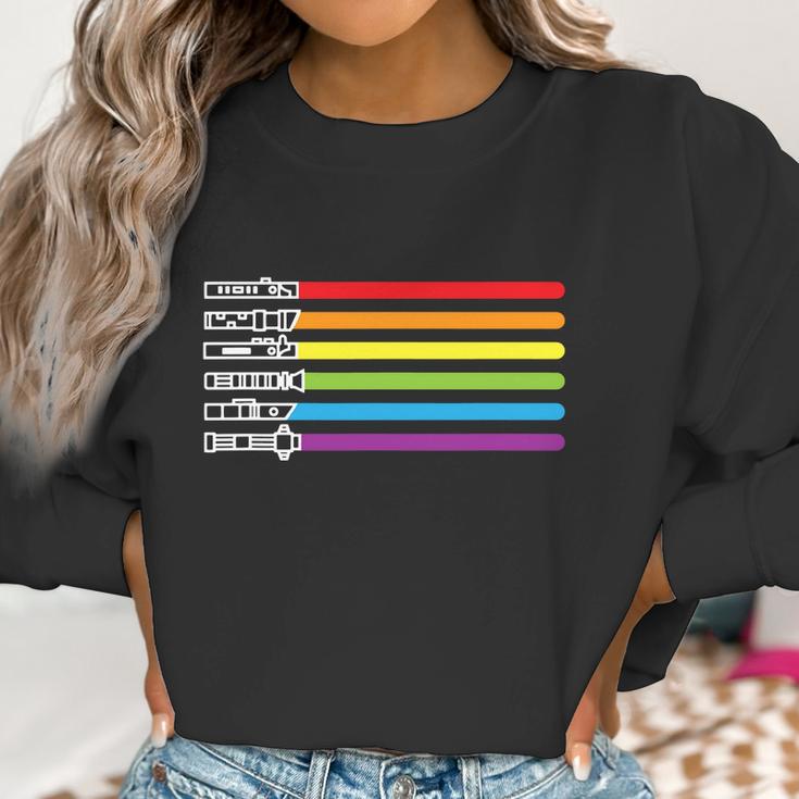 Lgbt Gay Saber Tee Rainbow Lgbt Pride Month 2022 Graphic Design Printed Casual Daily Basic Women Sweatshirt Gifts for Women