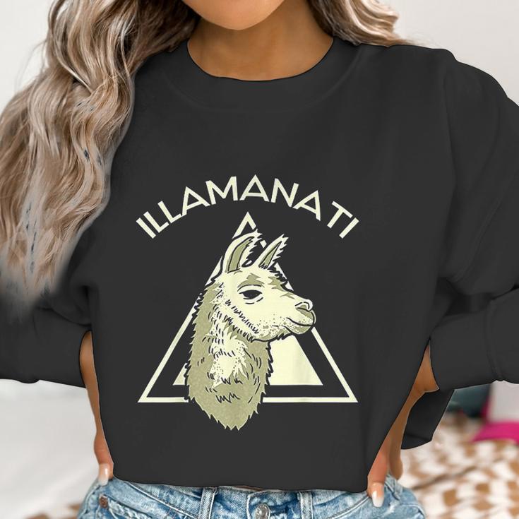 Llama Illuminati Funny Lama Women Sweatshirt Gifts for Women