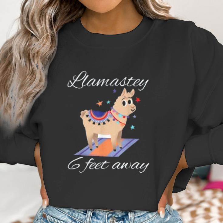 Llamastay 6 Feet Away Funny Llama Yoga Social Distancing Women Sweatshirt Gifts for Women