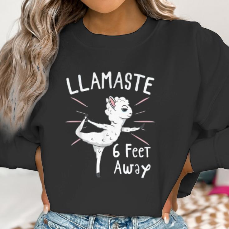 Llamastay 6 Feet Away Social Distancing Gift Women Sweatshirt Gifts for Women