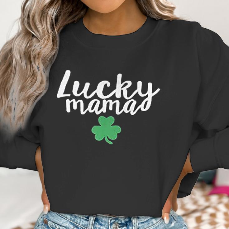 Lucky Mama St Patrick Day Mommy And Me Scoop Neck Women Sweatshirt Gifts for Women