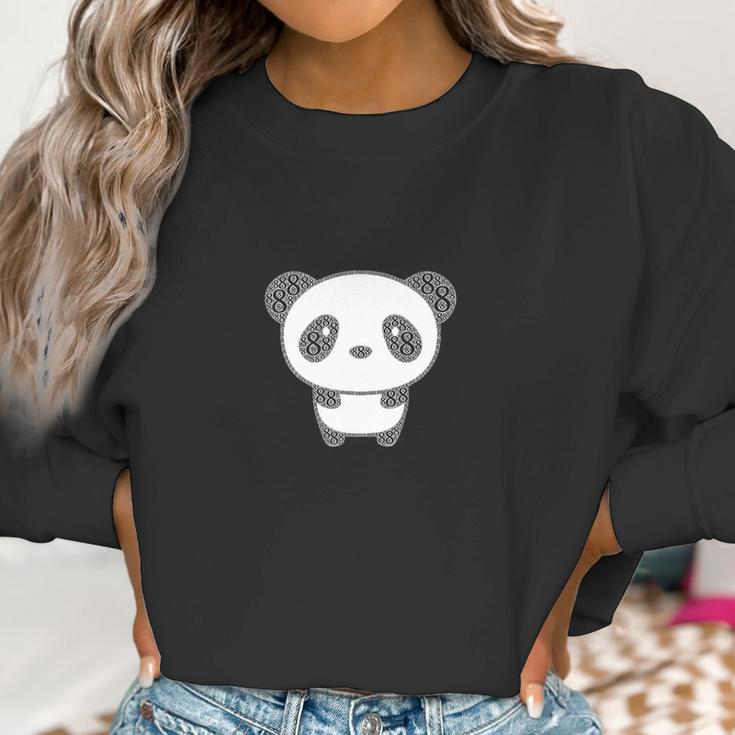 Lucky Number 8 Panda Bear Word Cloud Women Sweatshirt Gifts for Women