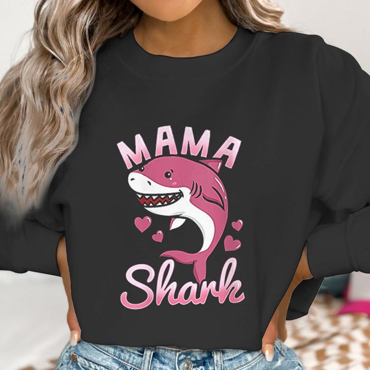 Mama Shark Mommy Shark Lover Family Matching Birthday Women Sweatshirt Gifts for Women