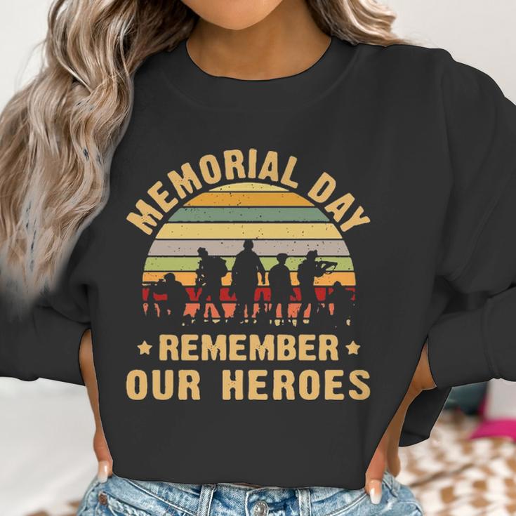 Memorial Day Remember Our Heroes Womens Triblend Scoop Women Sweatshirt Gifts for Women