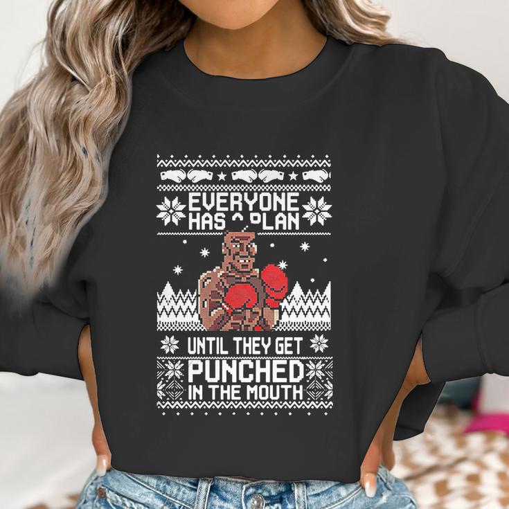 Mike Tyson Punch Everyone Has A Plan Until Ugly Christmas Women Sweatshirt Gifts for Women