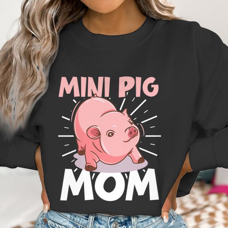 Mini Pig Piglet Swine Farm Animal Piggy Cute Pig Mom Gift Graphic Design Printed Casual Daily Basic Women Sweatshirt Gifts for Women