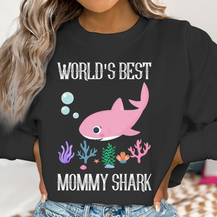 Mommy Gift Worlds Best Mommy Shark Women Sweatshirt Gifts for Women