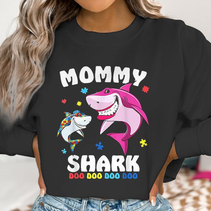 Mommy Shark Awareness Gift Women Sweatshirt Gifts for Women