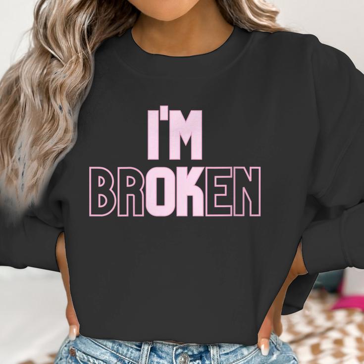 Womens Pastel Goth Aesthetic Im Ok Broken Women Sweatshirt Gifts for Women