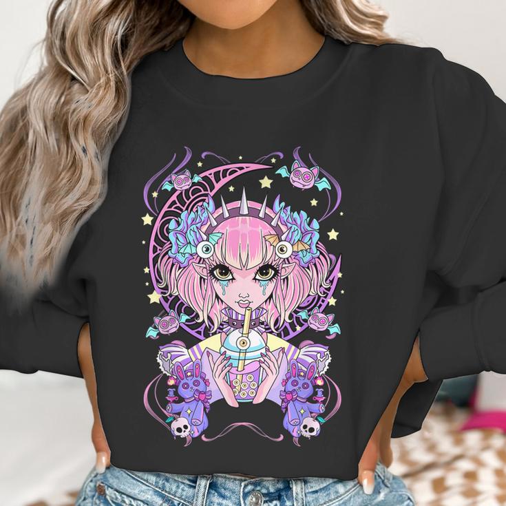 Pastel Goth Anime Girl Men Women T-Shirt Graphic Print Casual Unisex Tee Women Sweatshirt Gifts for Women