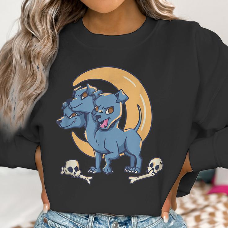 Pastel Goth Cerberus Cute Creepy 3 Headed Dog Pastel Kawaii Men Women T-Shirt Graphic Print Casual Unisex Tee Women Sweatshirt Gifts for Women