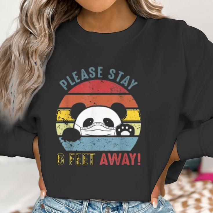 Please Stay 6 Feet Away Panda Social Distancing Women Sweatshirt Gifts for Women