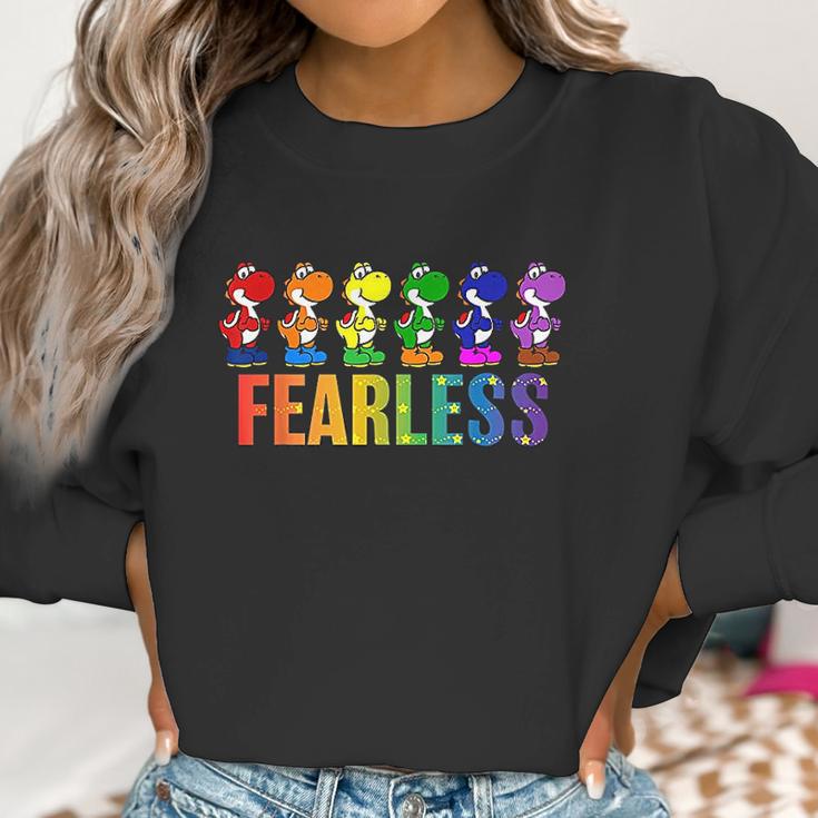 Pride Yoshi Fearless Rainbow Line Up Women Sweatshirt Gifts for Women