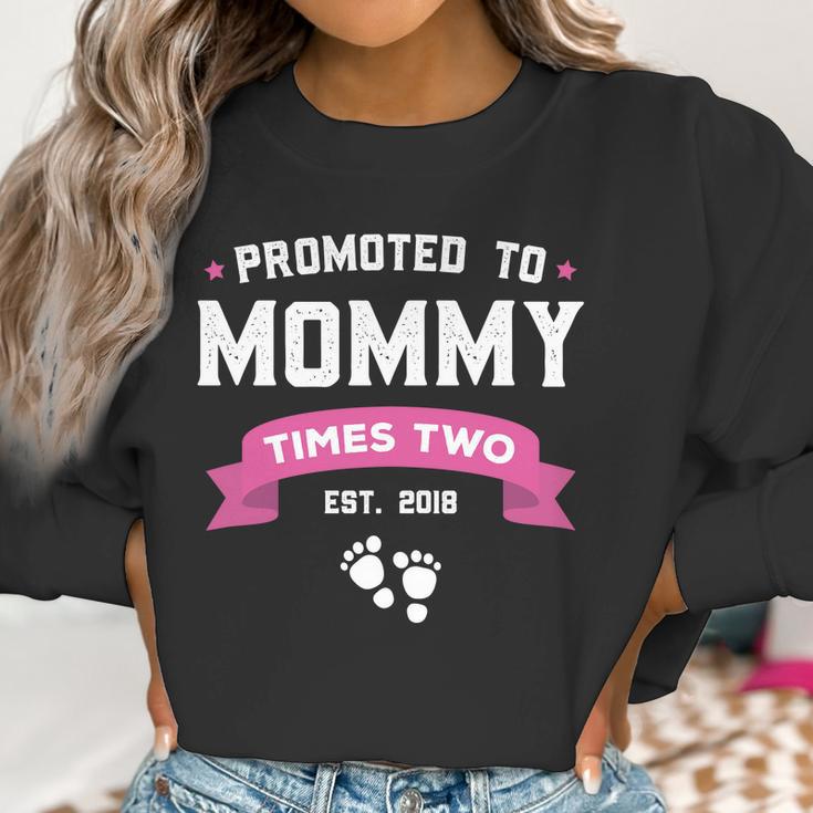 Promoted To Mommy Times Two Est 2018 Twin Mothers Day Women Sweatshirt Gifts for Women