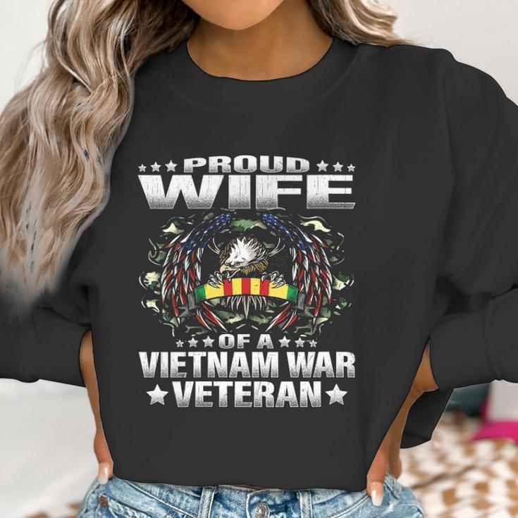 Womens Proud Wife Of A Vietnam War Veteran Military Vets Spouse Women Sweatshirt Gifts for Women