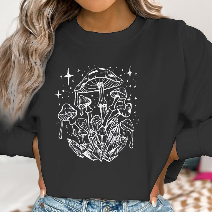 Psychedelic Mushrooms Crystals Gothic Witchy Punk Women Sweatshirt Gifts for Women