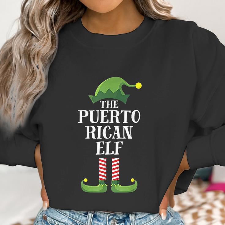 Puerto Rican Elf Family Group Christmas Party Women Sweatshirt Gifts for Women