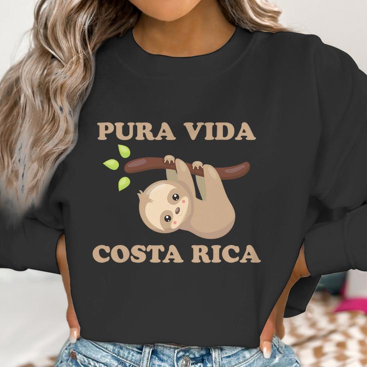 Pura Vida Sloth Costa Rica Women Sweatshirt Gifts for Women