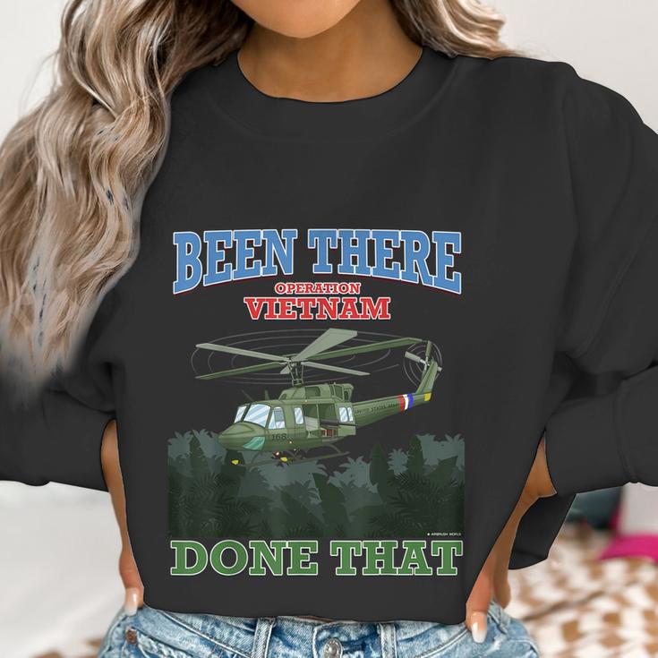 Been There Done That Operation Vietnam Military Armed Forces Graphic Design Printed Casual Daily Basic Women Sweatshirt Gifts for Women