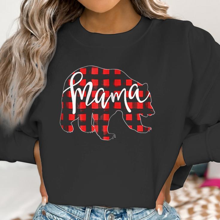 Red Plaid Mama Bear Buffalo Mom Women Sweatshirt Gifts for Women