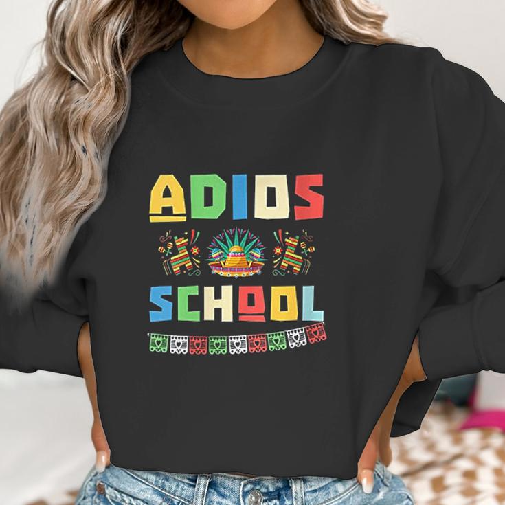 Retired Spanish Teacher Adios School Women Sweatshirt Gifts for Women