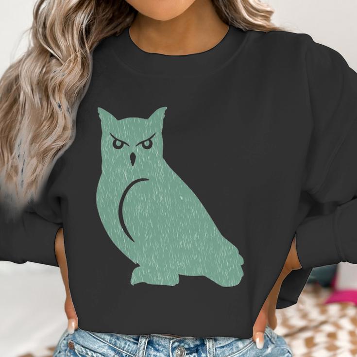 Sage Green Owl Silhouette Artwork Women Sweatshirt Gifts for Women