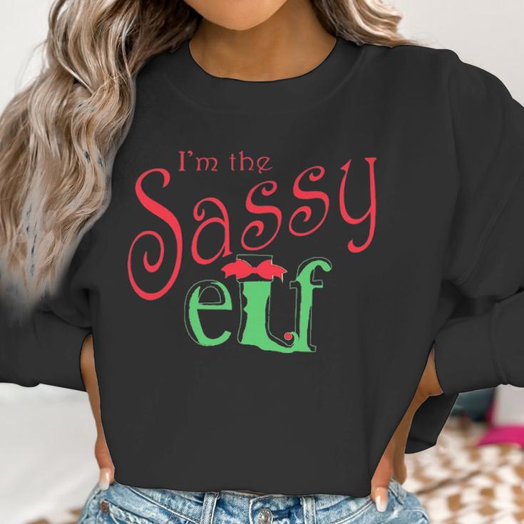 Im The Sassy Elf Funny ChristmasWomen Sweatshirt Gifts for Women