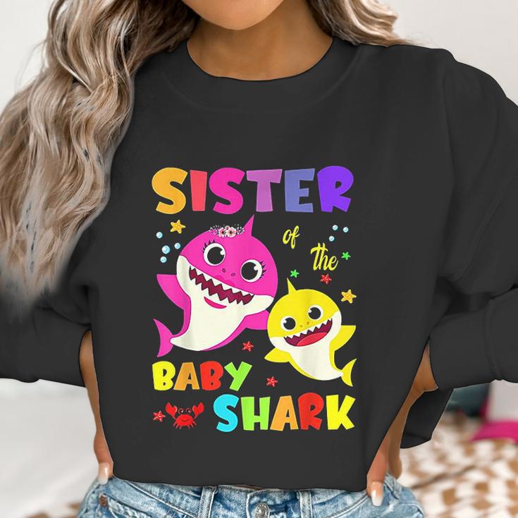 Sister Of The Baby Shark Birthday Sister Shark Women Sweatshirt Gifts for Women