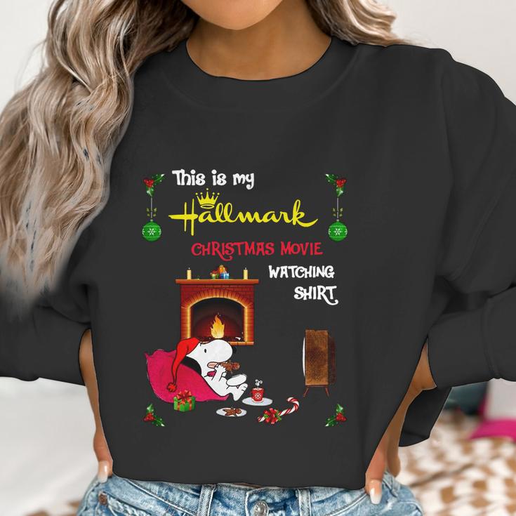 Snoopy This Is My Hallmark Christmas Movie Watching Shirt Women Sweatshirt Gifts for Women