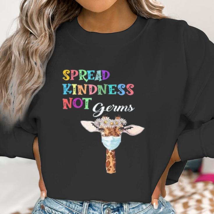 Spread Kindness Not Germs Funny Cute Giraffe Lover Social Distancing Women Sweatshirt Gifts for Women