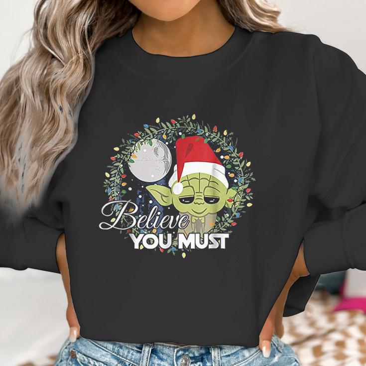 Star Wars Yoda Santa Believe You Must Christmas Reef Women Sweatshirt Gifts for Women