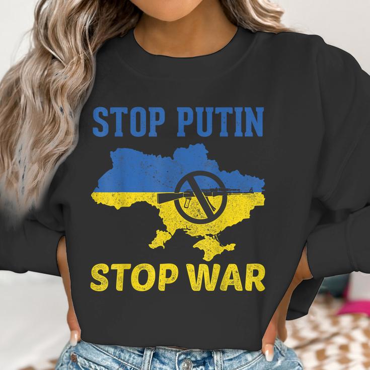 Stop Putin Stop War Stand With Ukraine Free Ukraine Support Men Women T-Shirt Graphic Print Casual Unisex Tee Women Sweatshirt Gifts for Women