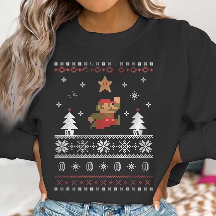 Super Mario Faux Christmas Gift Sweater Women Sweatshirt Gifts for Women