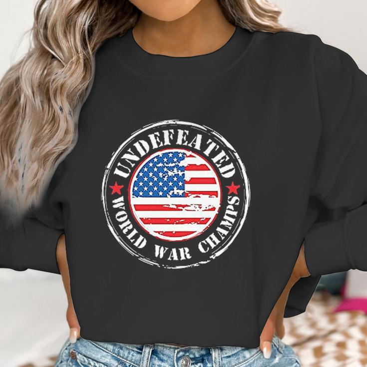 Undefeated World Champ Graphic Novelty Sarcastic Women Sweatshirt Gifts for Women