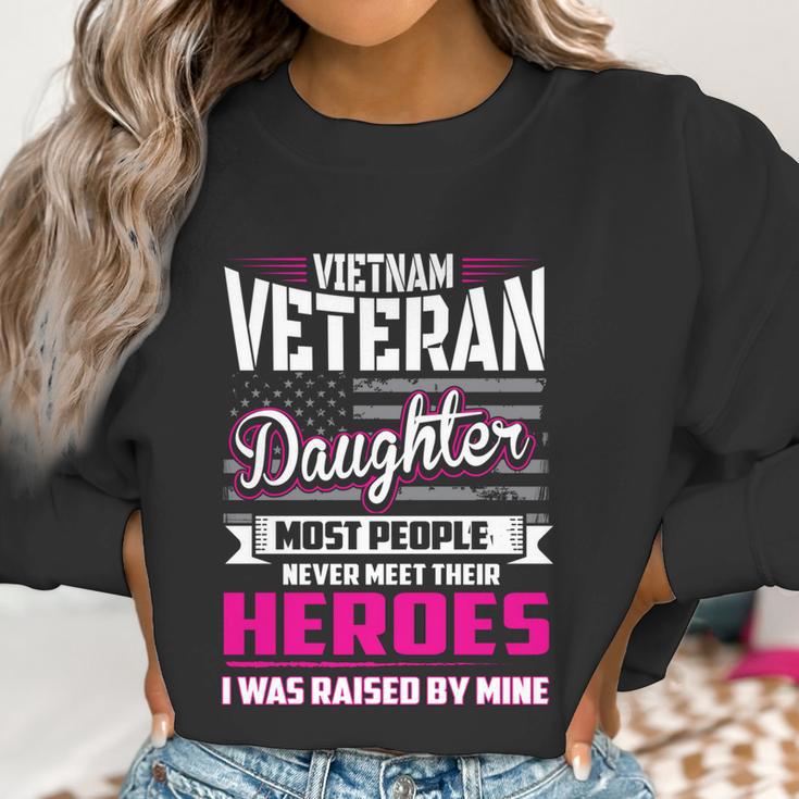 Vietnam Veteran Daughter Cute Gift Raised By My Hero Graphic Design Printed Casual Daily Basic Women Sweatshirt Gifts for Women