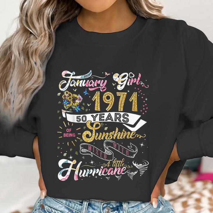 Vintage January 1971 Classic 50 Years Old 50Th Birthday Gift Women Sweatshirt Gifts for Women