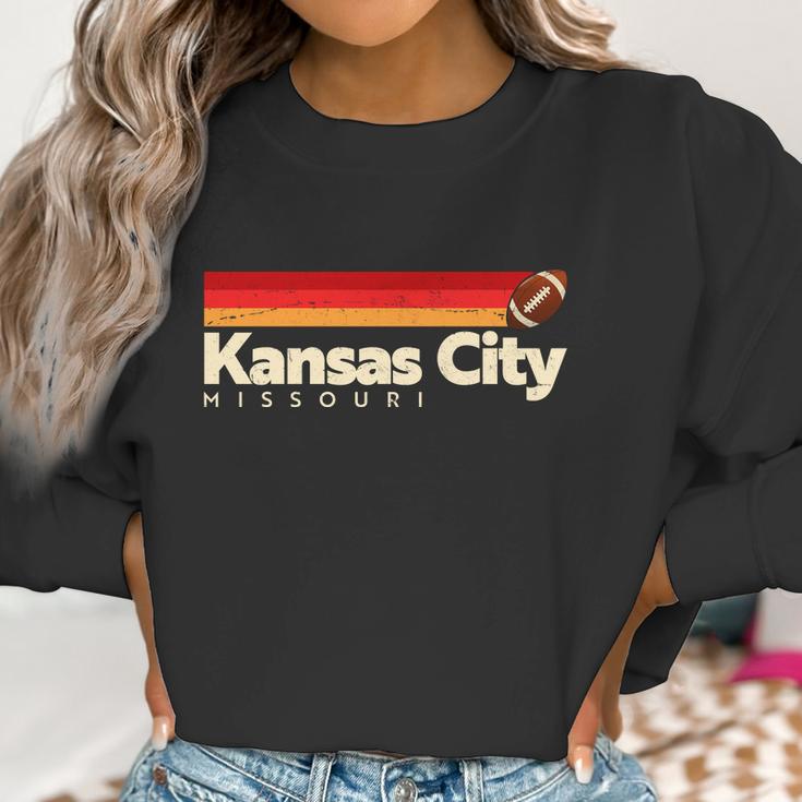 Vintage Retro Kansas City Missouri Football Women Sweatshirt Gifts for Women