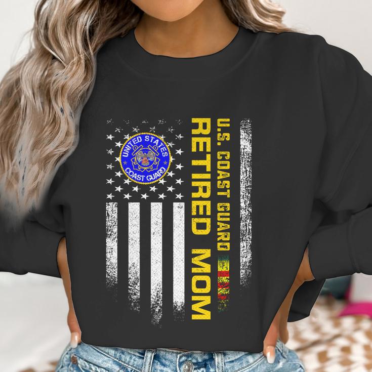 Vintage Usa Flag Us Coast Guard Vietnam Veteran Retired Mom Gift Graphic Design Printed Casual Daily Basic Women Sweatshirt Gifts for Women