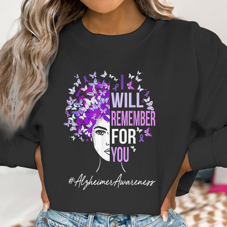 I Will Remember For You Alzheimer Awareness Womens Butterfly Women Sweatshirt Gifts for Women