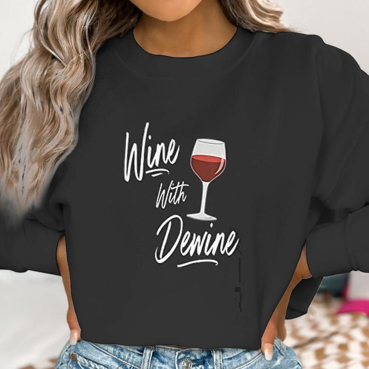 Wine With Dewine Drinking Game Ohio Mike Dewine Women Sweatshirt Gifts for Women