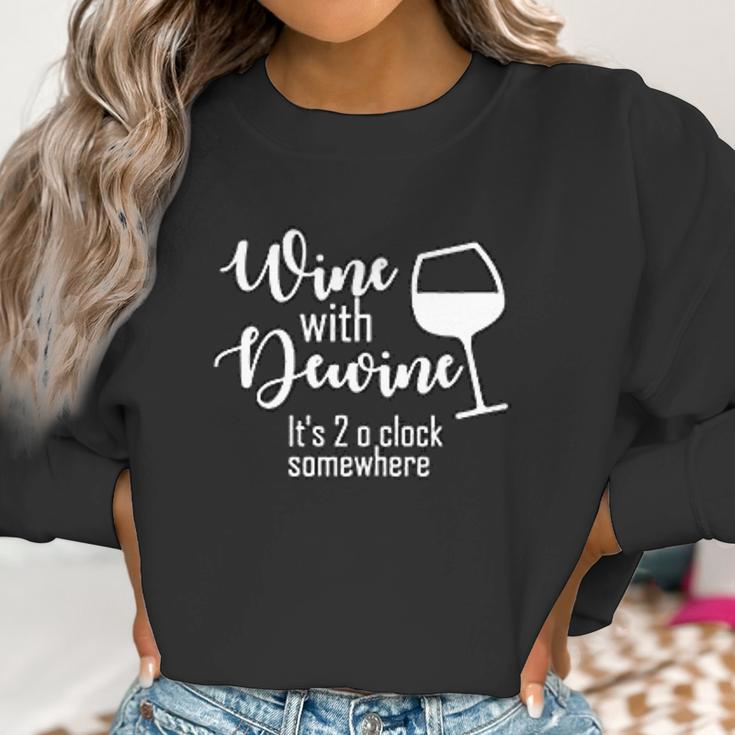 Wine With Dewine Ohio Women Sweatshirt Gifts for Women