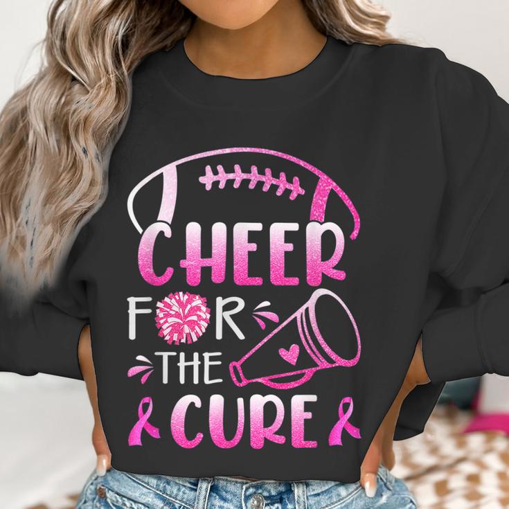 Woman Breast Cancer Awareness Cheer For The Cure Men Women T-Shirt Graphic Print Casual Unisex Tee Women Sweatshirt Gifts for Women