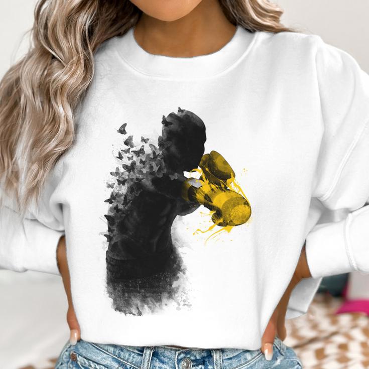 Ali Float Like A Butterfly Sting Like A Bee Funny Women Sweatshirt Gifts for Women