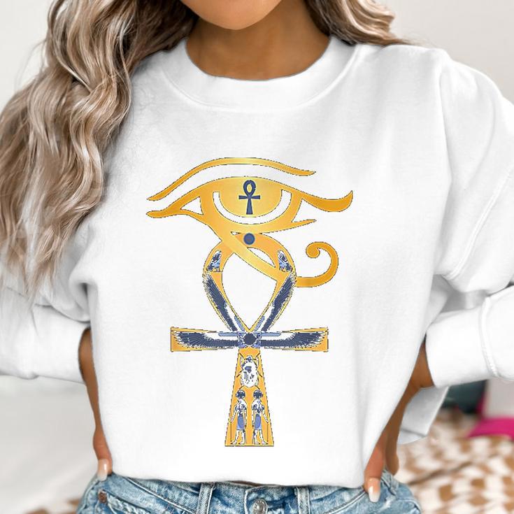 Ancient Egypt God Eye Of Horus Ankh Egyptian Symbol Women Sweatshirt Gifts for Women