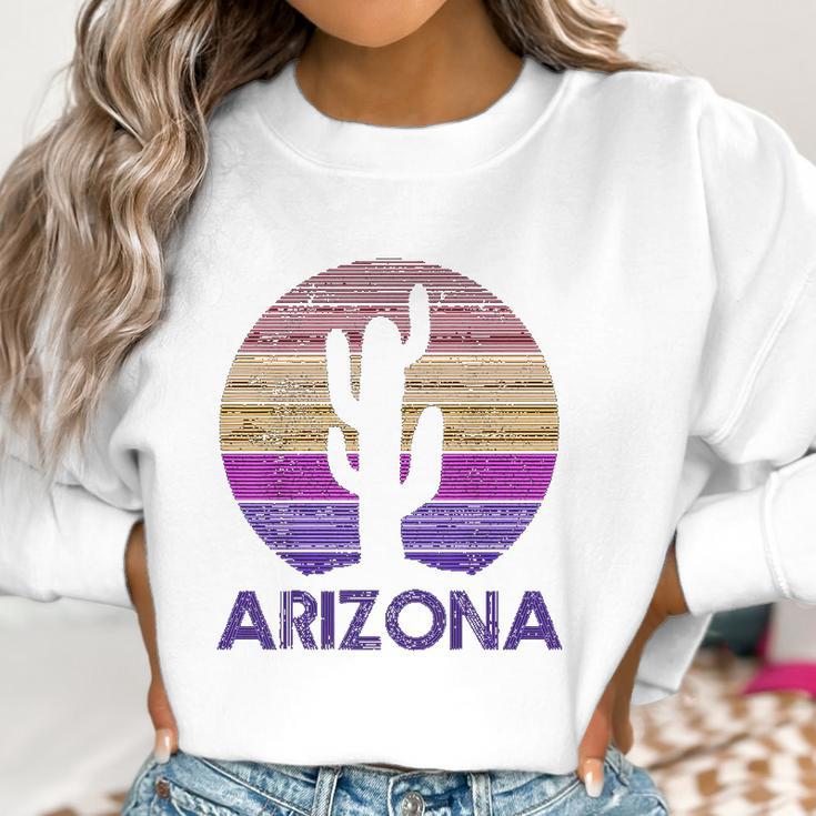 Arizona Vintage Retro Cactus Souvenir Gift Women Sweatshirt Gifts for Women