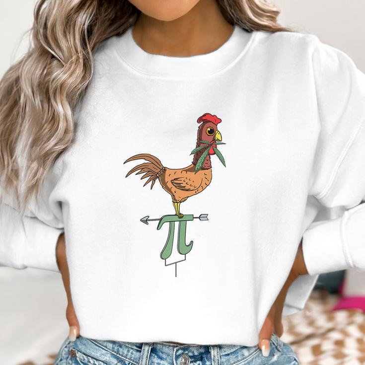 Chicken Pot Pi Marijuana Cannabis Pie Funny Math Pun Women Sweatshirt Gifts for Women