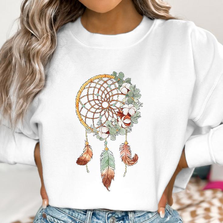 Colorful Dreamcatcher Feathers Tribal Native American Indian Women Sweatshirt Gifts for Women