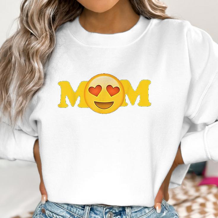 Emoji Mothers Day For Women Mom Heart Eyes Emoji Love Women Sweatshirt Gifts for Women