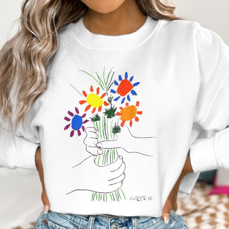 Flowers Bouquet Artwork Women Sweatshirt Gifts for Women